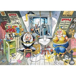 Jumbo (19168) - "Wasgij Retro Mystery 3 - Drama in der Oper!" - 1000 Teile Puzzle