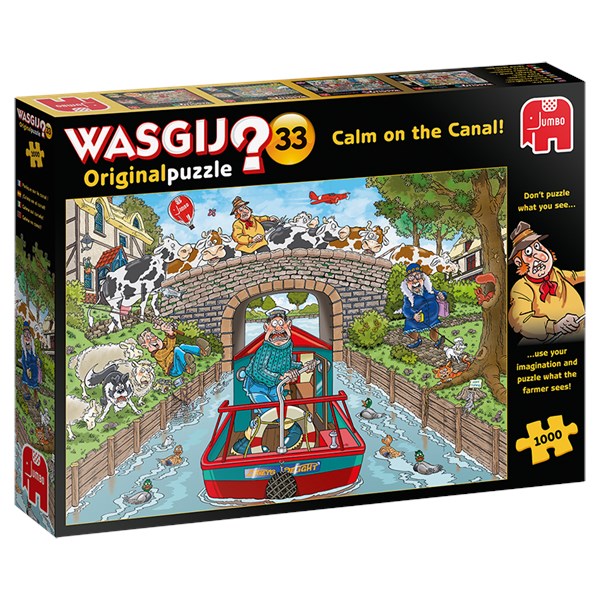 Jumbo (19173) - "Wasgij Original 33, Ruhe am Kanal!" - 1000 Teile Puzzle