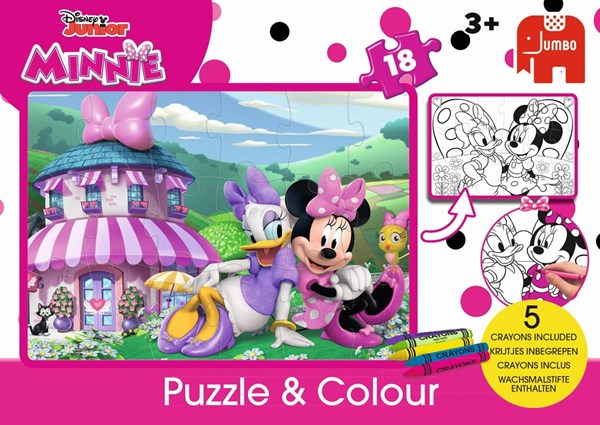 Jumbo (19670) - "Disney, Happy Helpers Minnie" - 18 Teile Puzzle