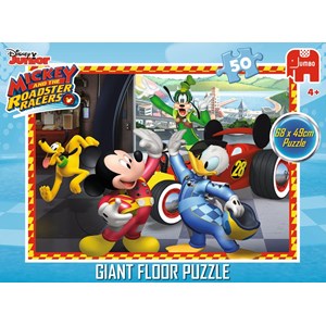 Jumbo (19673) - "Mickey Mouse and The Roadster Racers" - 50 Teile Puzzle