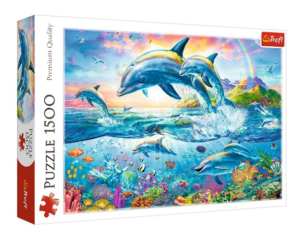 Trefl (26162) - "Dolphin Family" - 1500 Teile Puzzle