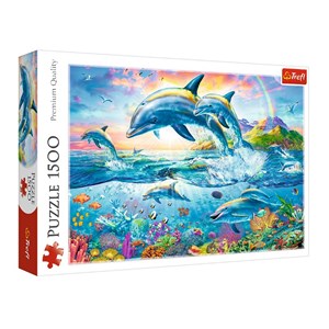 Trefl (26162) - "Dolphin Family" - 1500 Teile Puzzle