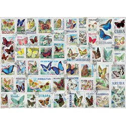 Eurographics (8500-5356) - Barbara Behr: "Collage mit Schmetterlinge" - 500 Teile Puzzle