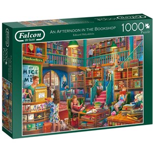 Falcon (11267) - Eduard Shlyakhtin: "Afternoon at The Bookshop" - 1000 Teile Puzzle
