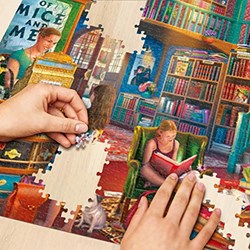 Falcon (11267) - Eduard Shlyakhtin: "Afternoon at The Bookshop" - 1000 Teile Puzzle