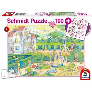 Schmidt Spiele (56329) - "Bei den Märchenprinzessinnen" - 100 Teile Puzzle
