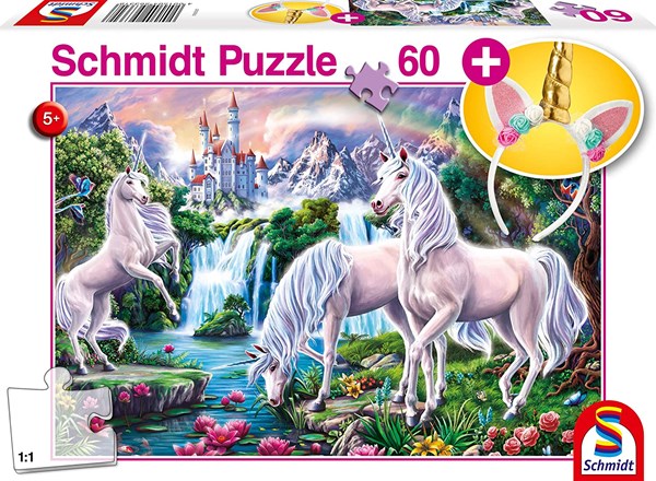 Schmidt Spiele (56331) - "Traumhafte Einhörner" - 60 Teile Puzzle
