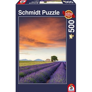 Schmidt Spiele (58364) - "Weites Lavendelfeld" - 500 Teile Puzzle
