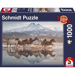 Schmidt Spiele (58376) - "Pferde in Kappadokien" - 1000 Teile Puzzle