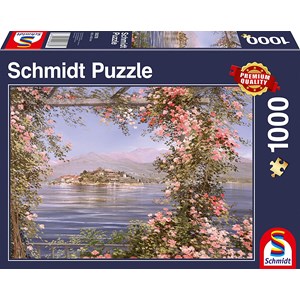 Schmidt Spiele (58378) - "Insel im Mittelmeer" - 1000 Teile Puzzle