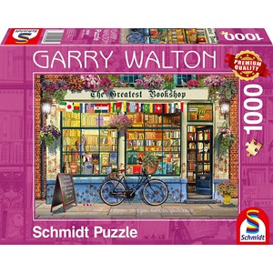 Schmidt Spiele (59604) - Garry Walton: "Verträumter Buchladen" - 1000 Teile Puzzle
