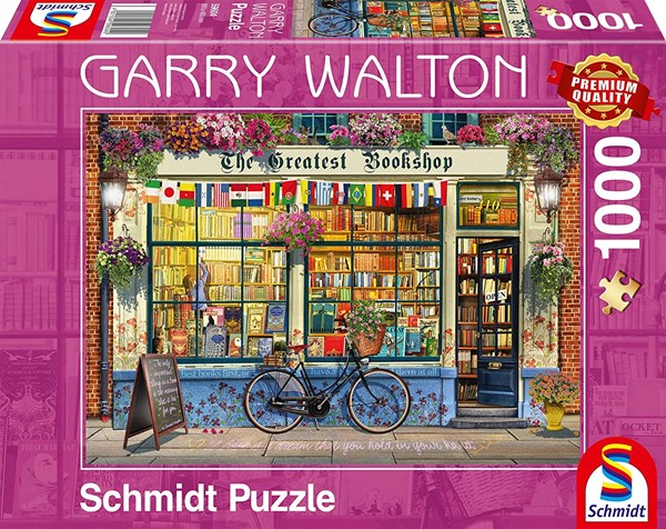 Schmidt Spiele (59604) - Garry Walton: "Verträumter Buchladen" - 1000 Teile Puzzle