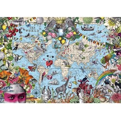 Heye (29913) - "Bunte Weltkarte" - 2000 Teile Puzzle