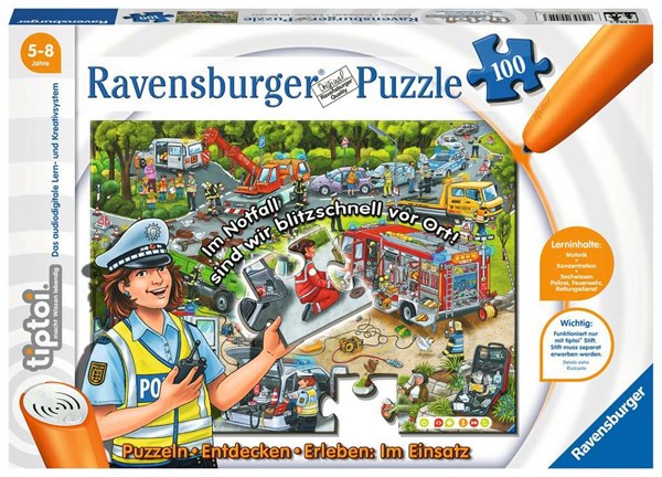 Ravensburger (00554) - "Entdecken, Erleben, im Einsatz" - 100 Teile Puzzle