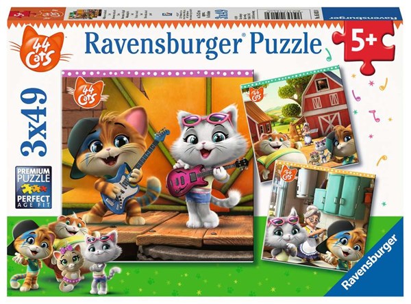 Ravensburger (05013) - "Willkommen bei den 44 Cats!" - 49 Teile Puzzle