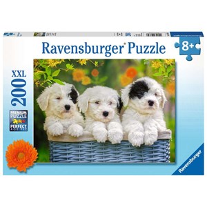 Ravensburger (12765) - "Kuschelige Welpen" - 200 Teile Puzzle