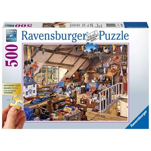 Ravensburger (13709) - "Großmutters Dachboden" - 500 Teile Puzzle