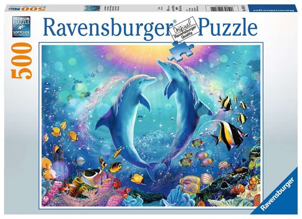 Ravensburger (14811) - "Tanz der Delphine" - 500 Teile Puzzle
