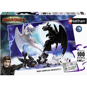 Nathan (86767) - "Dragons" - 100 Teile Puzzle