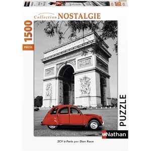 Nathan (87797) - "Citroën 2 CV in Paris" - 1500 Teile Puzzle