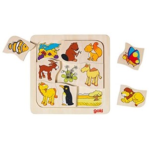 Goki (56725) - "Where Do I Live" - 9 Teile Puzzle