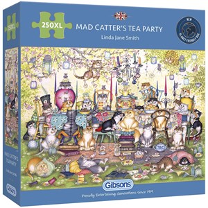 Gibsons (G2717) - Linda Jane Smith: "Mad Catter's Tea Party" - 250 Teile Puzzle