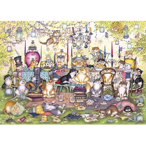 Gibsons (G2717) - Linda Jane Smith: "Mad Catter's Tea Party" - 250 Teile Puzzle