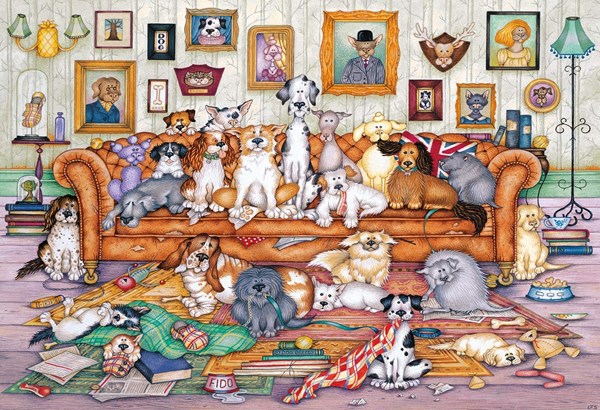 Gibsons (G3118) - Linda Jane Smith: "The Barker-Scratchits" - 500 Teile Puzzle