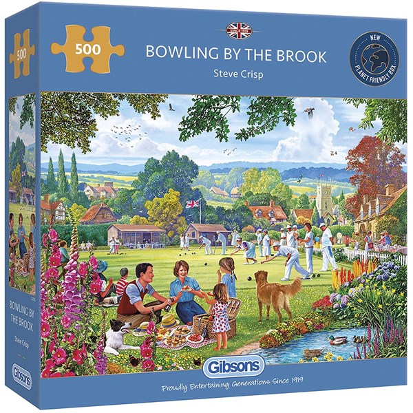 Gibsons (G3125) - Steve Crisp: "Kegeln am Bach" - 500 Teile Puzzle