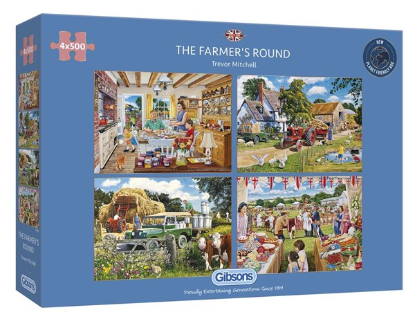 Gibsons (G5055) - Trevor Mitchell: "The Farmer's Round" - 500 Teile Puzzle