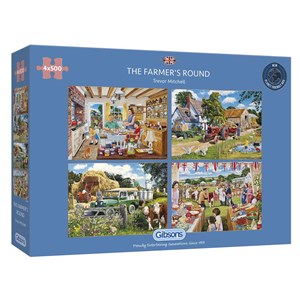 Gibsons (G5055) - Trevor Mitchell: "The Farmer's Round" - 500 Teile Puzzle