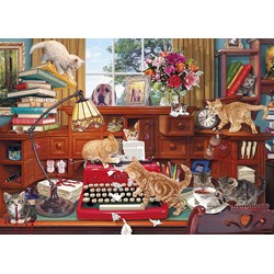 Gibsons (G6290) - Steve Read: "Katzen belagern die Schreibmaschine" - 1000 Teile Puzzle