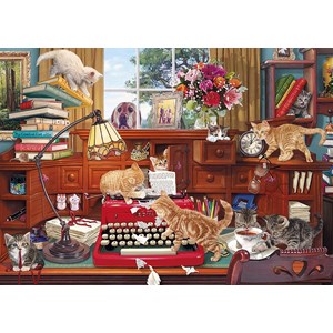Gibsons (G6290) - Steve Read: "Katzen belagern die Schreibmaschine" - 1000 Teile Puzzle