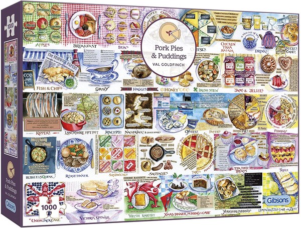 Gibsons (G7107) - Val Goldfinch: "Pork Pies & Puddings" - 1000 Teile Puzzle