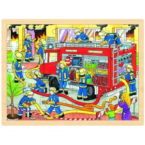 Goki (57527) - "Feuerwehreinsatz" - 48 Teile Puzzle