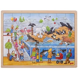 Goki (57744) - "Ausflug in den Zoo" - 48 Teile Puzzle