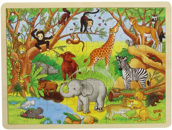 Goki (57892) - "Afrika" - 48 Teile Puzzle