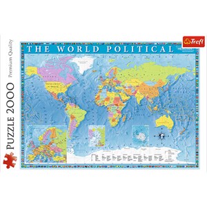 Trefl (27099) - "Politische Weltkarte" - 2000 Teile Puzzle