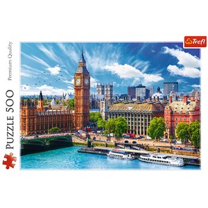 Trefl (37329) - "Sonniger Tag in London" - 500 Teile Puzzle