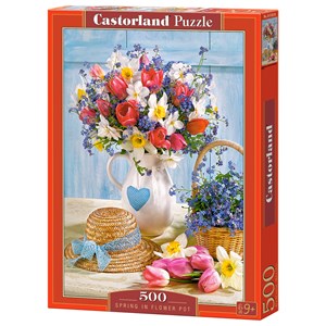 Castorland (B-53520) - "Spring in Flower Pot" - 500 Teile Puzzle