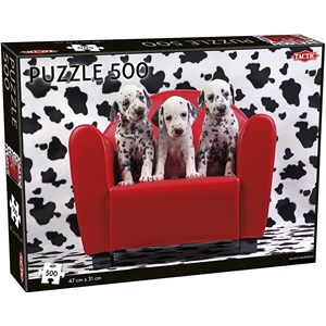 Tactic (55251) - "Dalmatian Puppies" - 500 Teile Puzzle