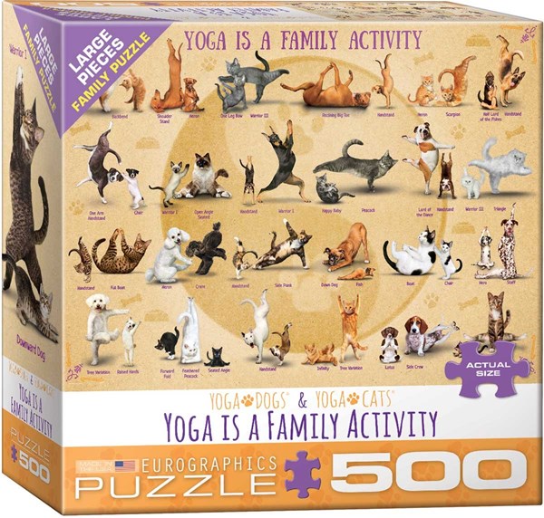 Eurographics (6500-5354) - "Yoga is A Family Activity" - 500 Teile Puzzle