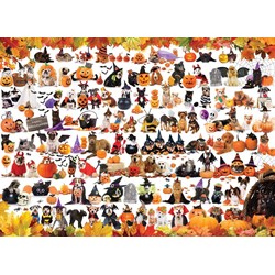 Eurographics (6000-5416) - "Halloween Welpen und Kätzchen" - 1000 Teile Puzzle