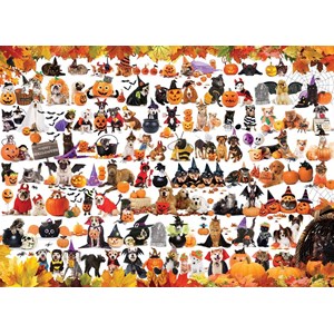 Eurographics (6000-5416) - "Halloween Welpen und Kätzchen" - 1000 Teile Puzzle