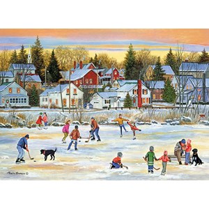 Eurographics (6000-5439) - Patricia Bourque: "Abend Schlittschuhlaufen" - 1000 Teile Puzzle