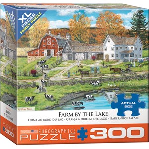 Eurographics (8300-5382) - Bob Fair: "Gemütliche Farm am Fluss" - 300 Teile Puzzle