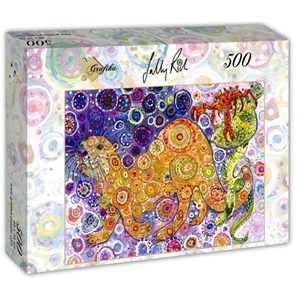 Grafika (t-00902) - Sally Rich: "Otters Catch" - 500 Teile Puzzle