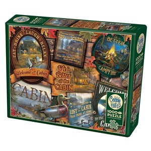Cobble Hill (80040) - Sam Timm: "Cabin Signs" - 1000 Teile Puzzle
