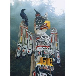 Cobble Hill (80085) - Terry Isaac: "Totem Pole in the Mist" - 1000 Teile Puzzle