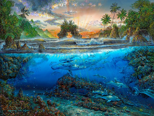 SunsOut (80168) - Robert Lyn Nelson: "Secret Cove" - 500 Teile Puzzle